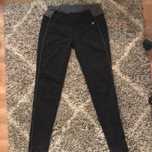 Black and grey athletic leggings